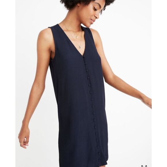 Madewell Heather Button- Front Dress women's size Large - Picture 2 of 5